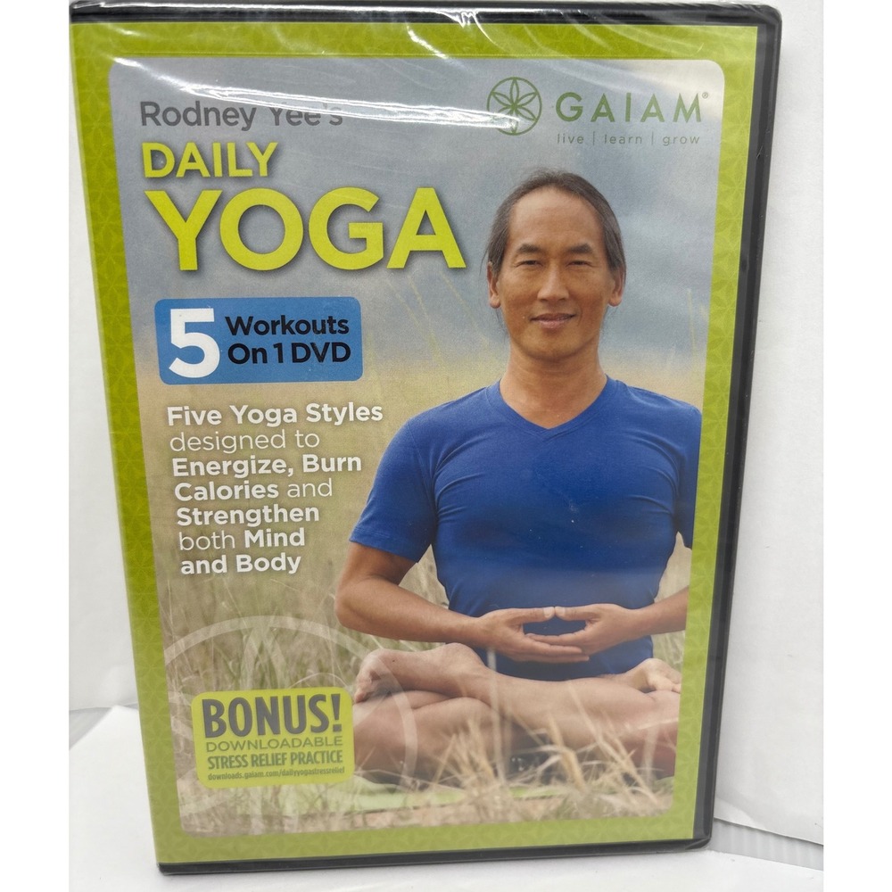 Rodney‎ Yee's Daily Yoga Gaiam DVD 5 Workouts Energize Burn Calories New